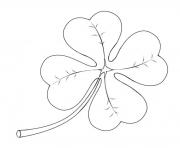 four leaf clover saint patricks day dessin à colorier