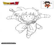 Coloriage dbz goku dragon ball z officiel dessin