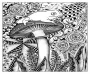 Coloriage poisson adulte animaux zentangle dessin