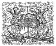 Coloriage adulte animaux grenouille motifs