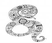 adulte le serpent par olivier dessin à colorier