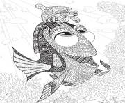 nemo monde de dory adulte poisson dessin à colorier