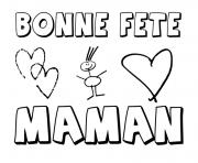 Coloriage fete des meres bonne fete maman dessin