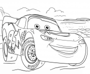 Coloriage cars king dessin