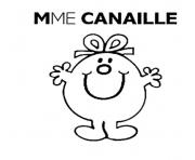 Coloriage monsieur madame canaille dessin