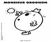 Coloriage monsieur madame grognon grincheux grand glouton dessin