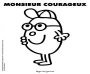 monsieur madame monsieur courageux dessin à colorier