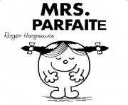 Coloriage monsieur madame parfaite