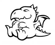 animaux mignon bebe dragon dessin à colorier