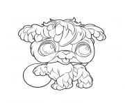 Coloriage animaux mignon pet shop lion