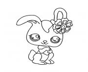 animaux mignon pet shop lapin dessin à colorier