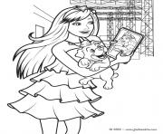 Coloriage barbie princesse newton en chien super heros dessin