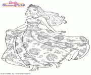 barbie princesse la pop star dessin à colorier