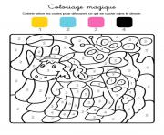 Coloriage magique addition 7 dessin