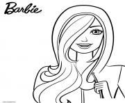 Coloriage barbie prend des photos pour son compte instagram dessin