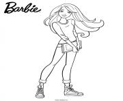 Coloriage barbie fait de la ballerine dessin