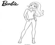 Coloriage barbie joue de la musique avec sa guitare dessin