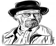 walter white breaking bad dessin à colorier