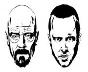 Coloriage jesse and white from the breaking bad