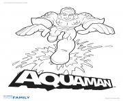 Coloriage aquaman en mode attaque dessin