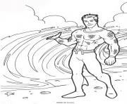 Coloriage aquaman hero dc comics dessin
