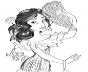 Coloriage secret de princesse elena avalor dessin