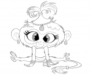 Monkey Tala from shimmer et shine dessin à colorier