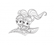Coloriage shimmer et shine Fun with Colouring Page dessin