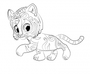 Tiger Nahal from shimmer et shine dessin à colorier