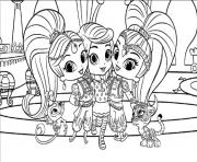 Coloriage Shine and Shimmer Artwork Nickelodeon dessin
