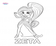 Coloriage shimmer et shine Zeta dessin