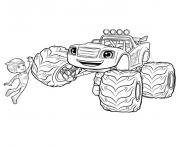 Coloriage blaze monster truck dessin