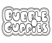 Bubble Guppies logo dessin à colorier