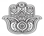 mandala main oriental de fatma dessin à colorier