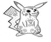 mandala pokemon pikachu soleil lune dessin à colorier