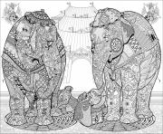 mandala disney art therapie adulte le bestiaire extraordinaire dessin à colorier
