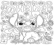 mandala disney facile Stitch from Lilo and Stitch dessin à colorier