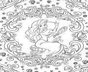 mandala disney princesse raiponce dessin à colorier