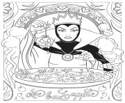 Coloriage mandala disney Evil Queen from Snow White and the Seven Dwarfs