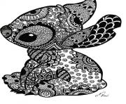 mandala disney stitch tattoo dessin à colorier