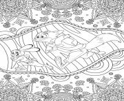 Coloriage mandala disney art therapie adulte le bestiaire extraordinaire dessin