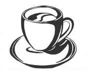 Coloriage cup hot coffee zentangle design adulte dessin