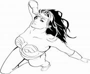 wonder woman is looking pour superman adulte dc comics dessin à colorier