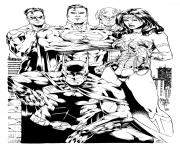 wonder woman justice league inks par shoveke dc comics dessin à colorier