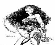 Wonder Woman Original art dc comics dessin à colorier