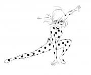 ladybug position yoga dessin à colorier