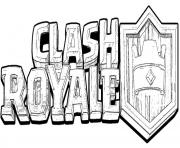 Coloriage clash royale logo officiel dessin