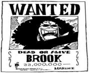 one piece wanted brook dead or alive dessin à colorier