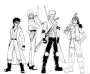 Coloriage one piece wanted killer dead or alive dessin