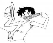 one piece luffy rigole by eseyy dessin à colorier